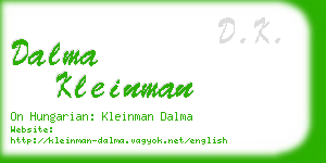 dalma kleinman business card